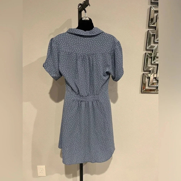 Anthropologie‎ Uncle Frank Baby Blue Dots Dress Sz Small - Picture 3 of 5